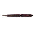 Load image into Gallery viewer, Figured Wood Concava Twist Black Ink Pen By Kalei S. 00297