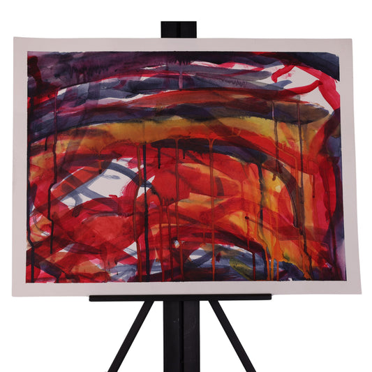 Fire Mountain 23 x 17 Painting by Jason H.