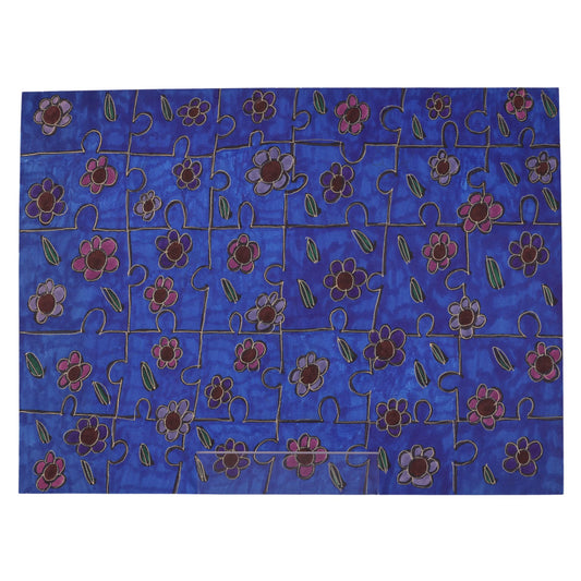 Flower Puzzle 12 x 9 Mixed Media by Jasmine M.