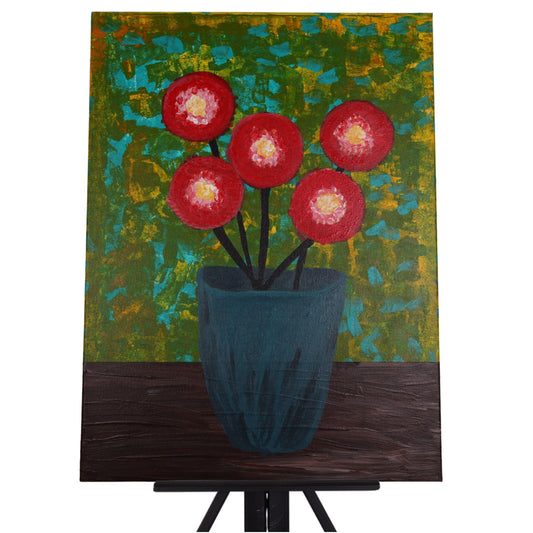 Flowers In Bloom 24 x 18 Painting by Chris P.