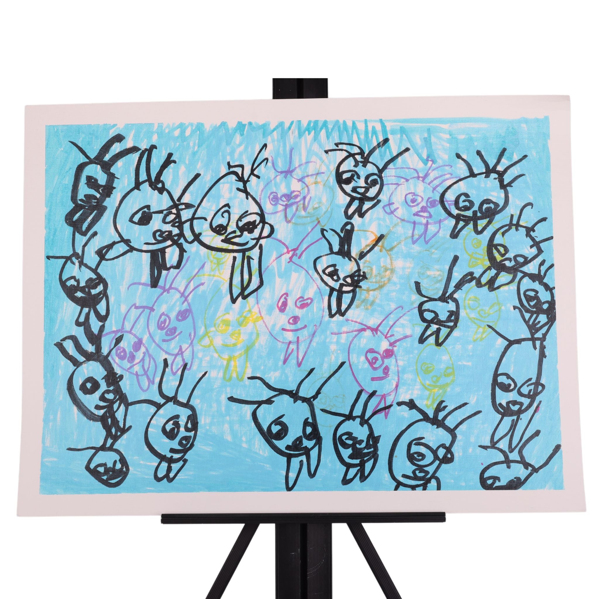 Friends 24 x 18 Mixed Media by Joseph K.