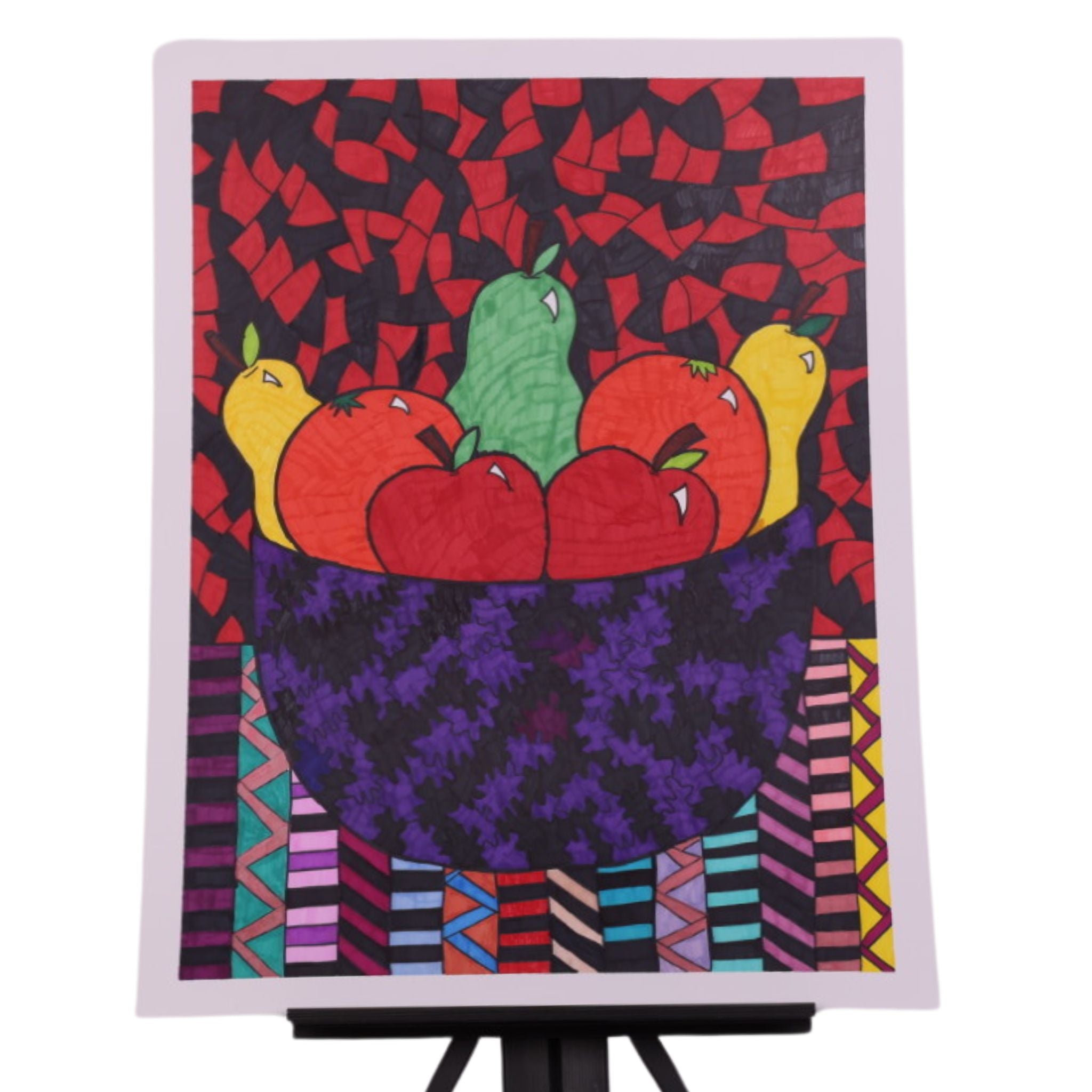Fruit Still Life 24 x 18 Drawing by Andrea S.