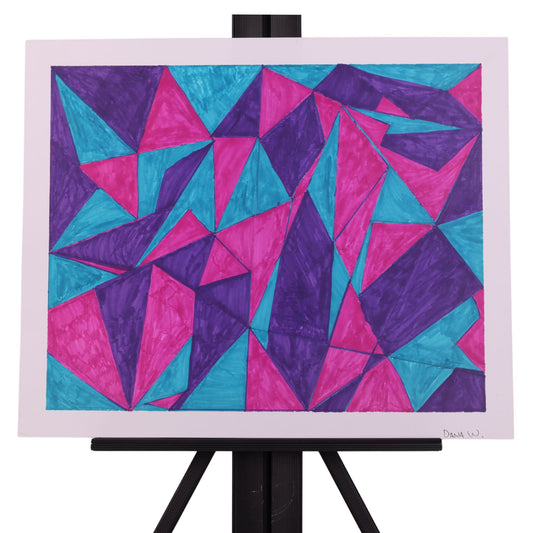 Gem Triangles 14 x 17 Drawing by Dana W.