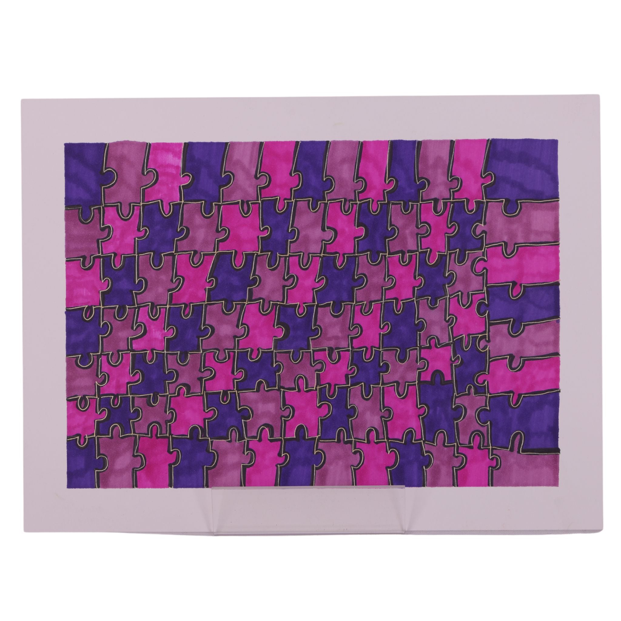 Girlie Puzzle 12 x 9 Drawing by Jasmine M.