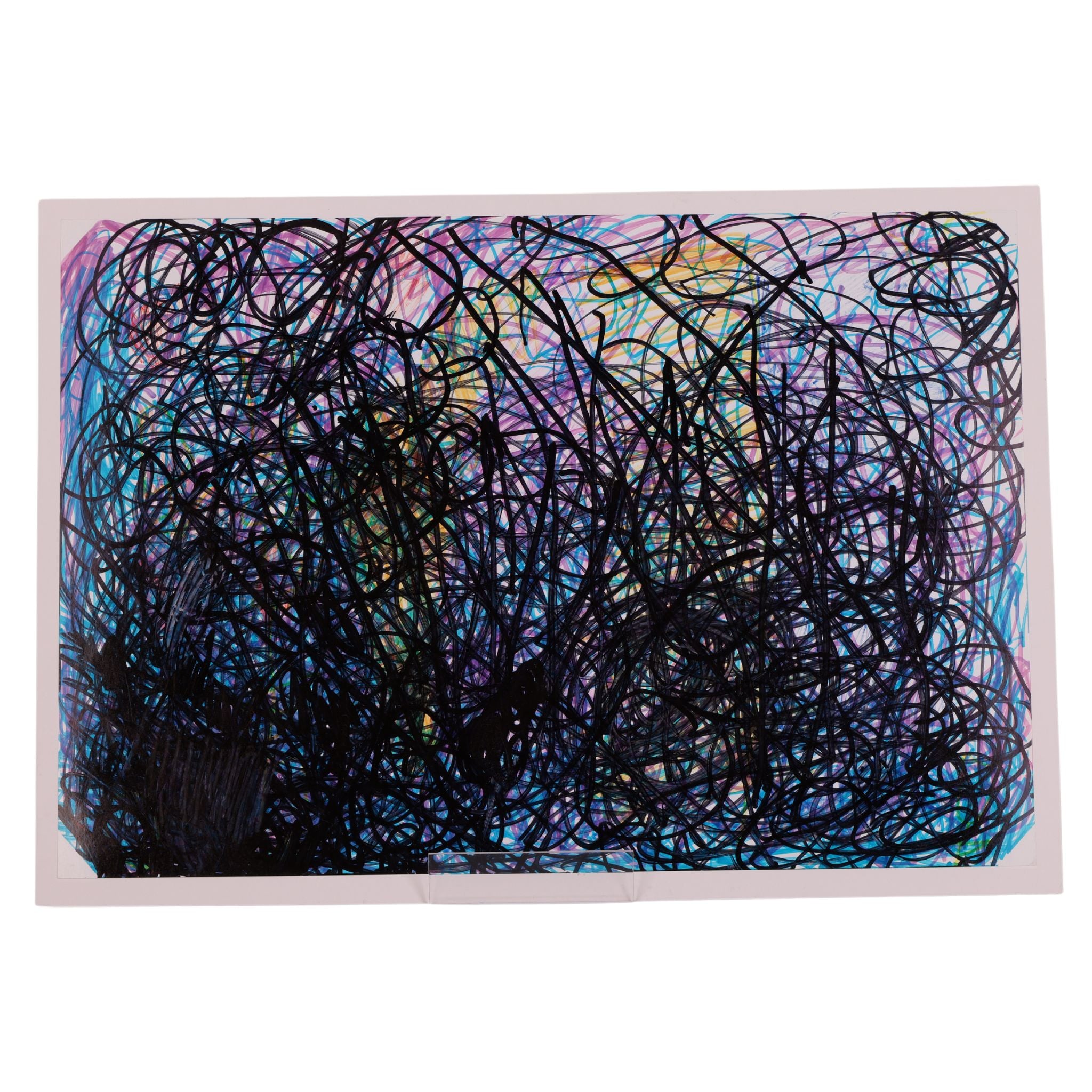 Graffiti Scribbles 20 x 14 Drawing by Yvette J.