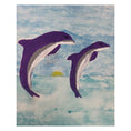 Load image into Gallery viewer, Purple Dolphins 8x10 Painting by Alan K.