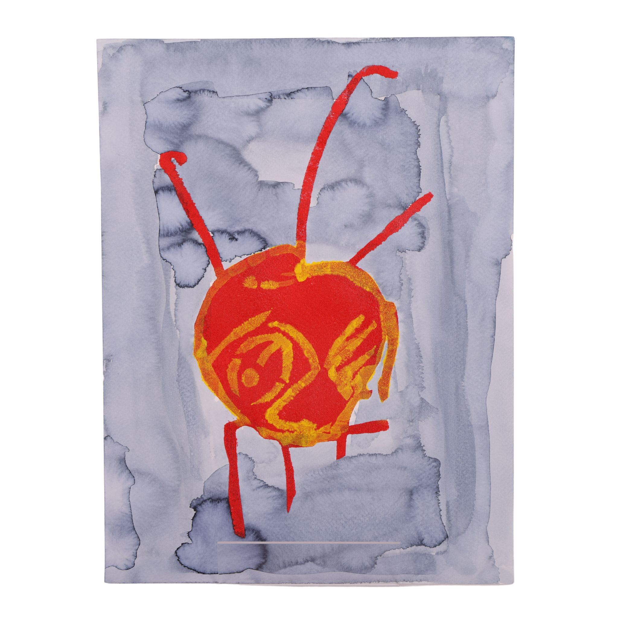 Red Bug 11 x 9 Mixed Media by Joseph K.