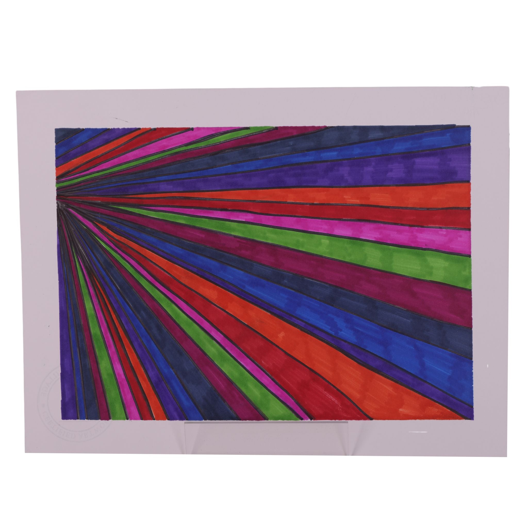 Retro Beam 10 x 7 Drawing by Jasmine M.