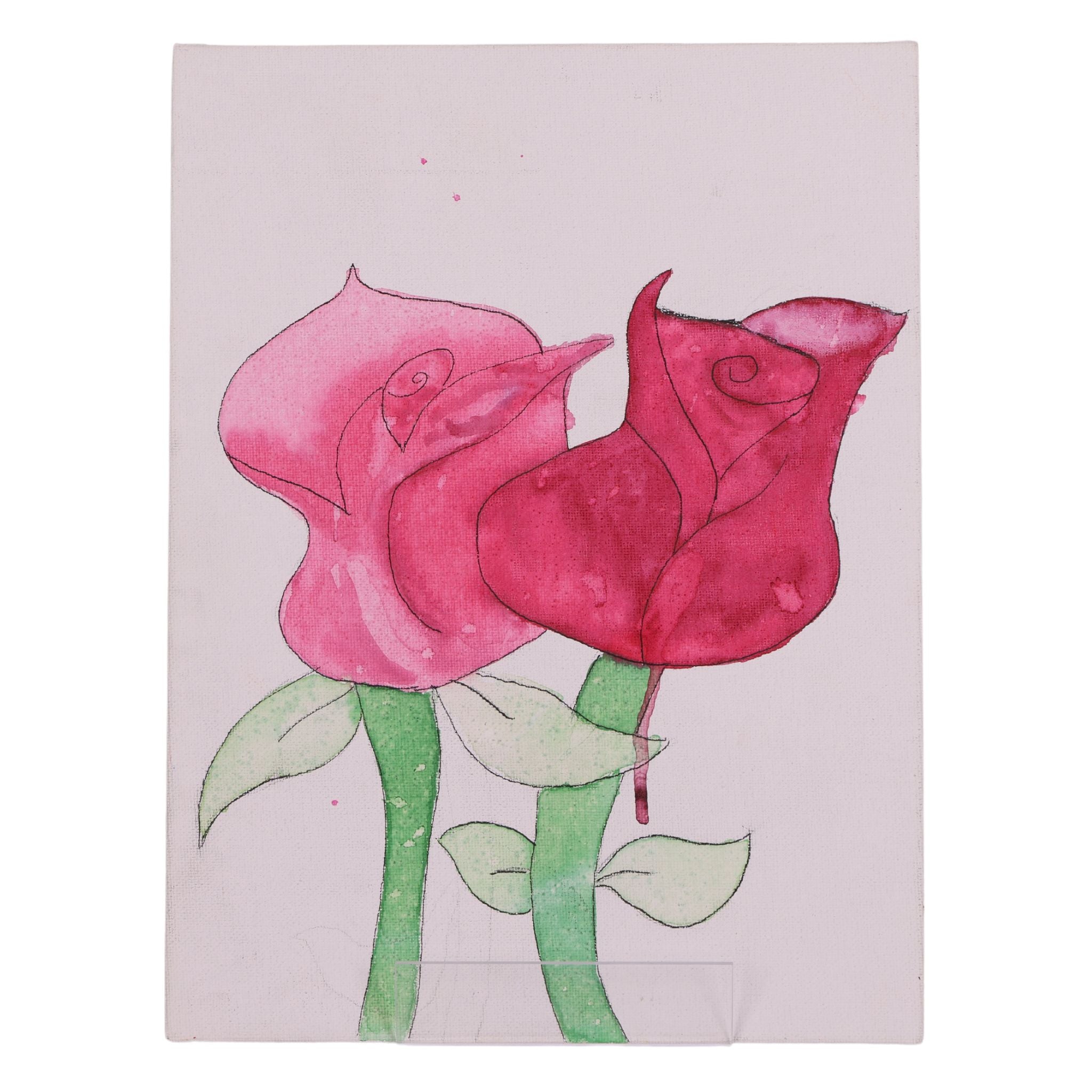 Roses 12 x 9 Mixed Media by Jasmine M.