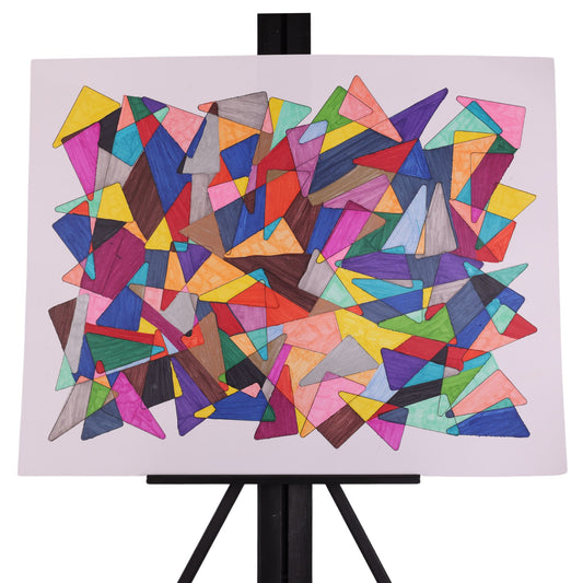 Triangle Collage 18 x 24 Drawing by Sharen G.
