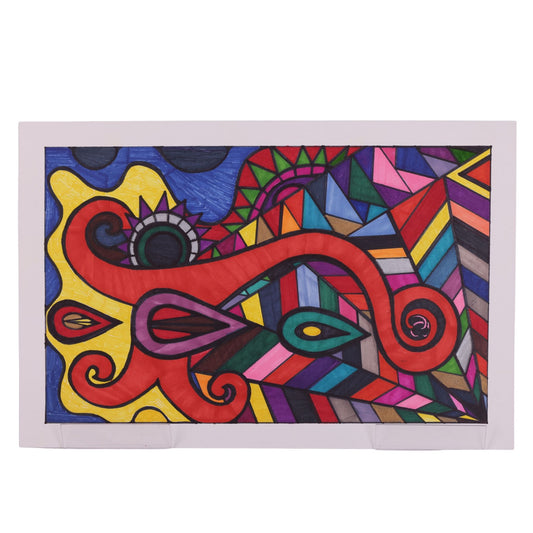 Uprising Sun 18 x 12 Drawing by Sharen G.