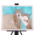Load image into Gallery viewer, Wolf Love 18 x 14 Mixed Media by Alan K.