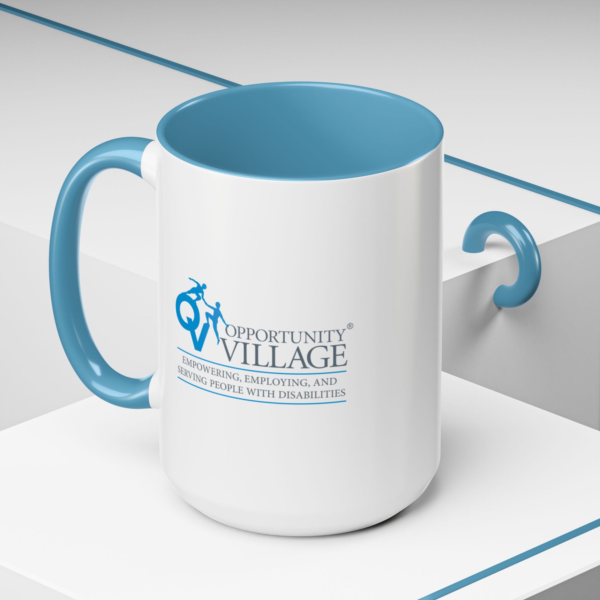 Opportunity Village Logo Accent Coffee Mug