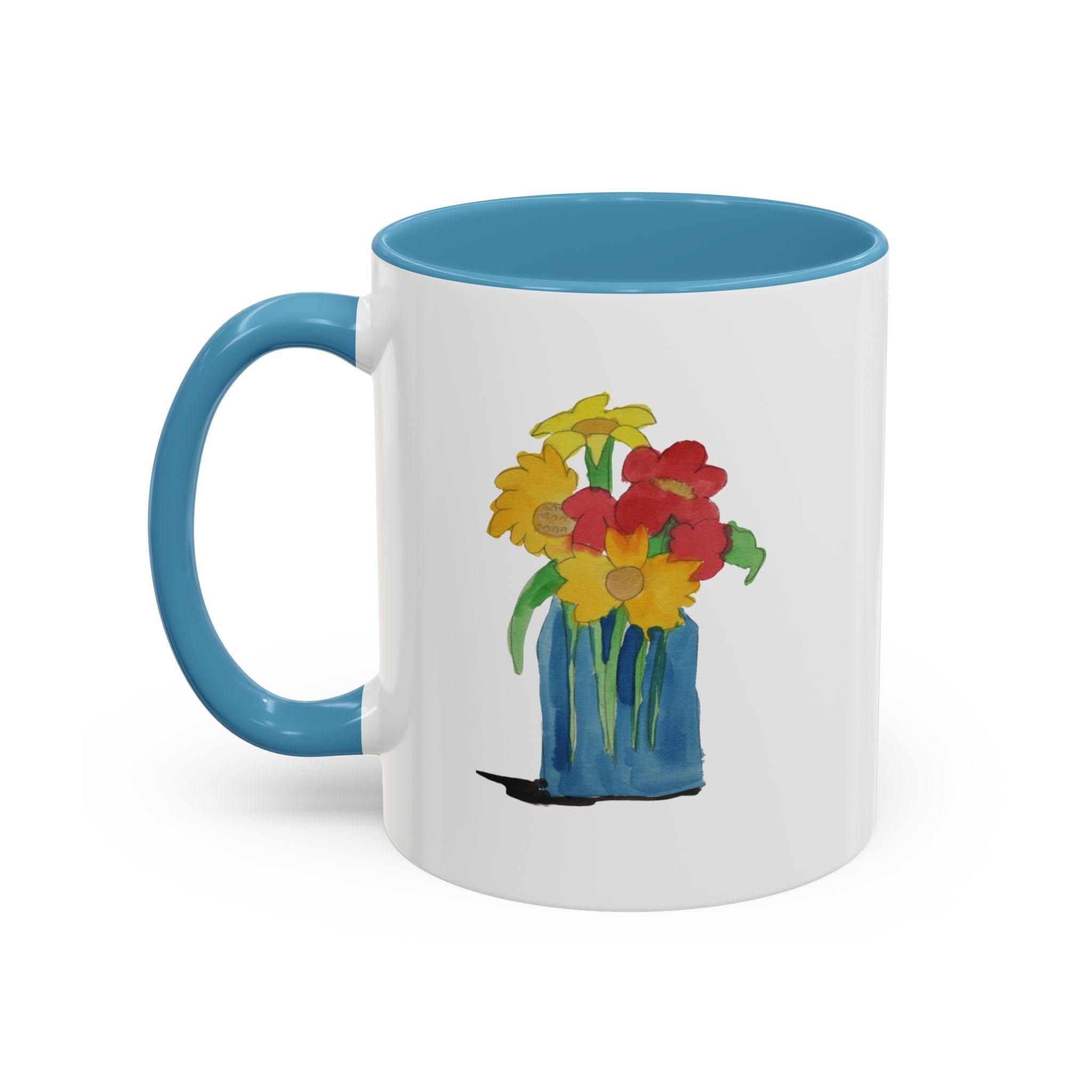 Watery Flowers by Max R. Accent Coffee Mug