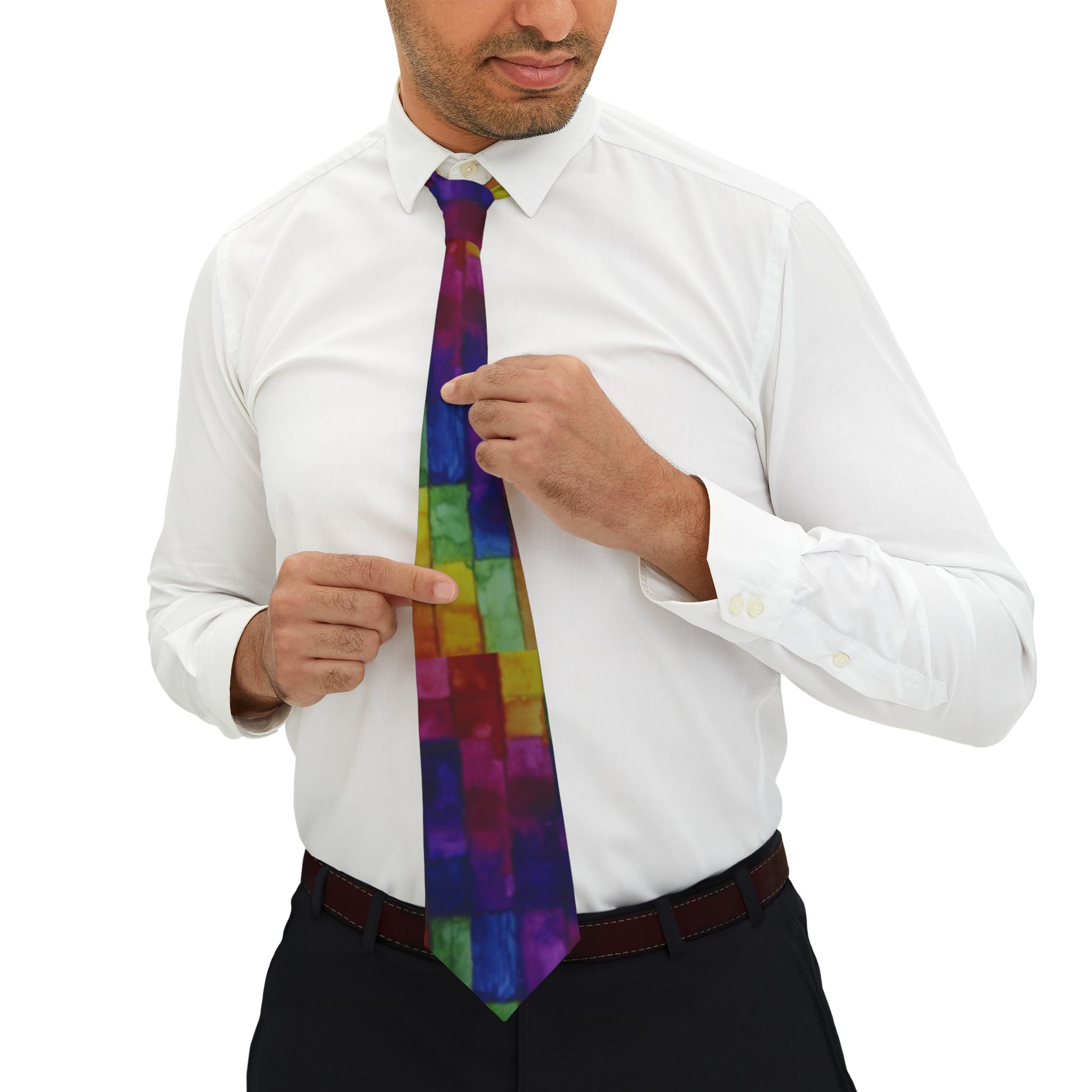 Stained Glass By Sharen G. Printed Necktie