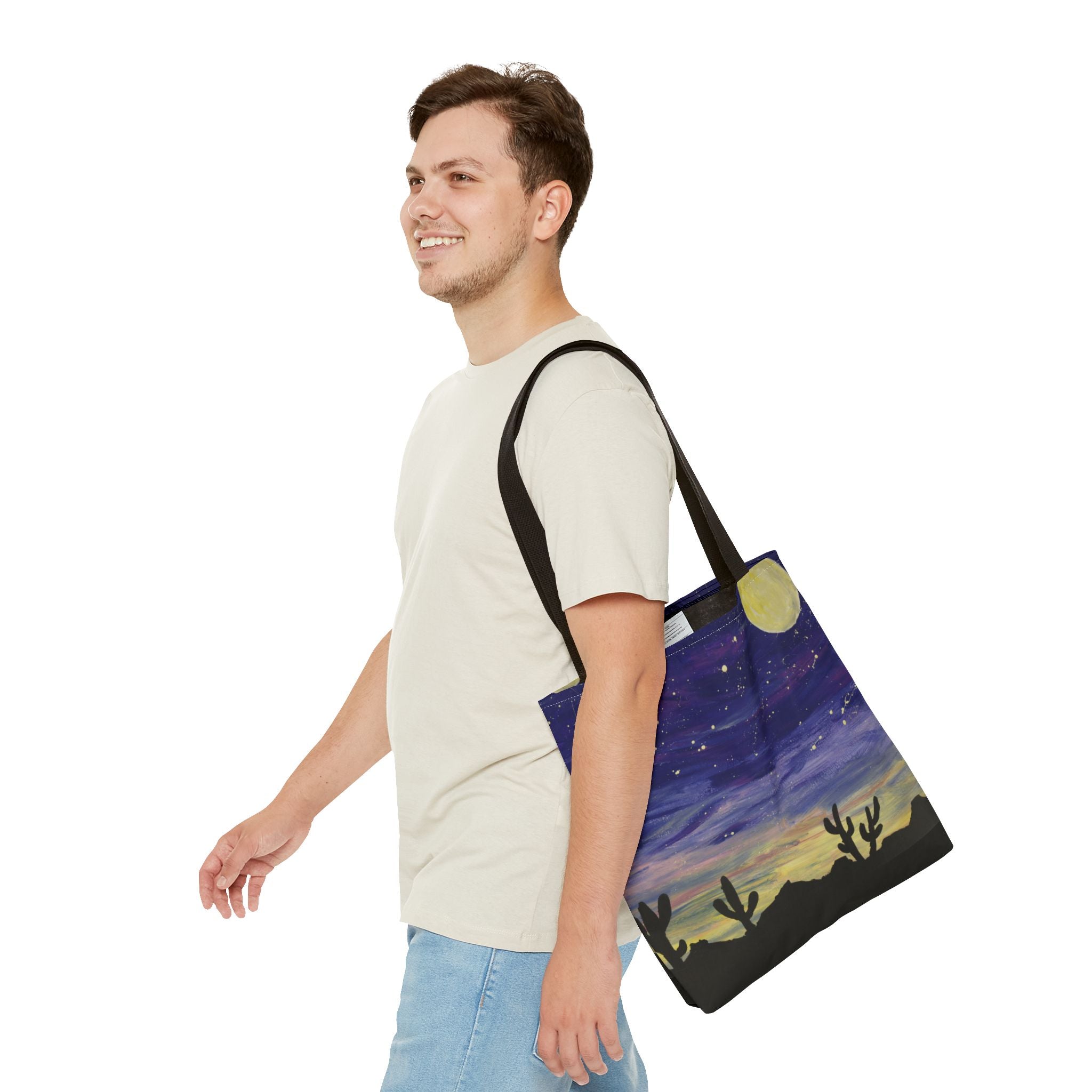 Colorful Oasis Desert By Bonnie M. Printed Tote Bag