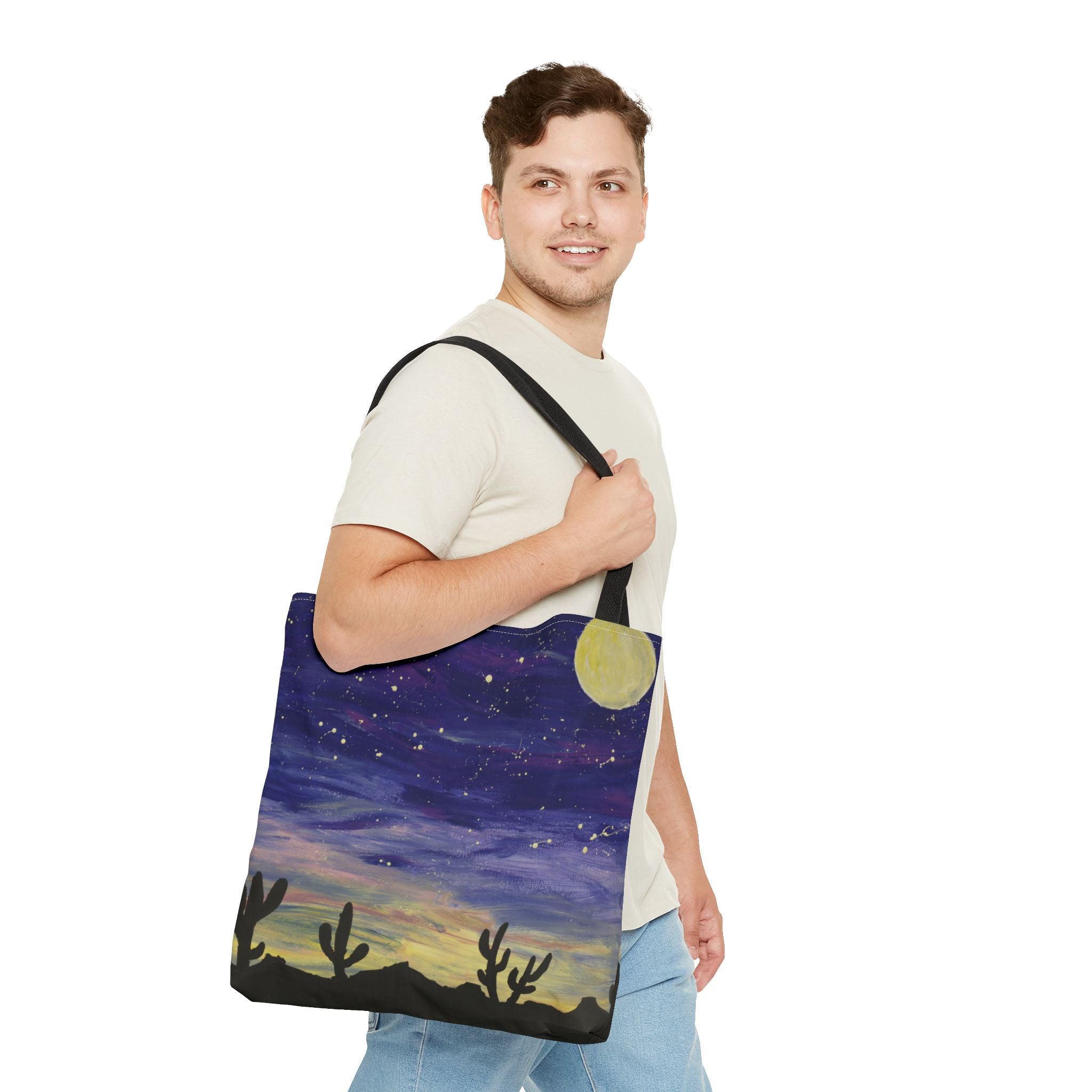 Colorful Oasis Desert By Bonnie M. Printed Tote Bag