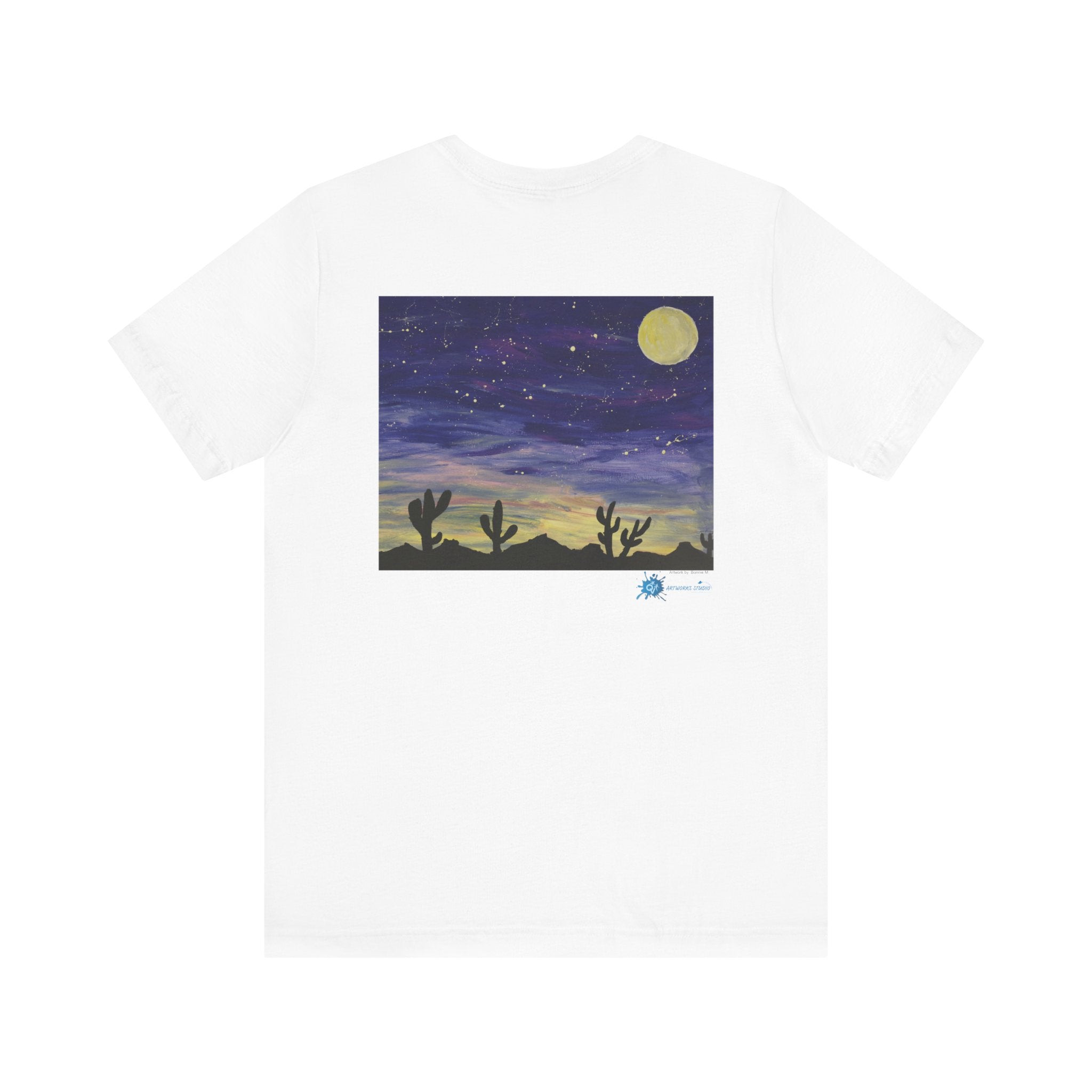 Colorful Oasis Desert by Bonnie M. Unisex Jersey Short Sleeve Tee