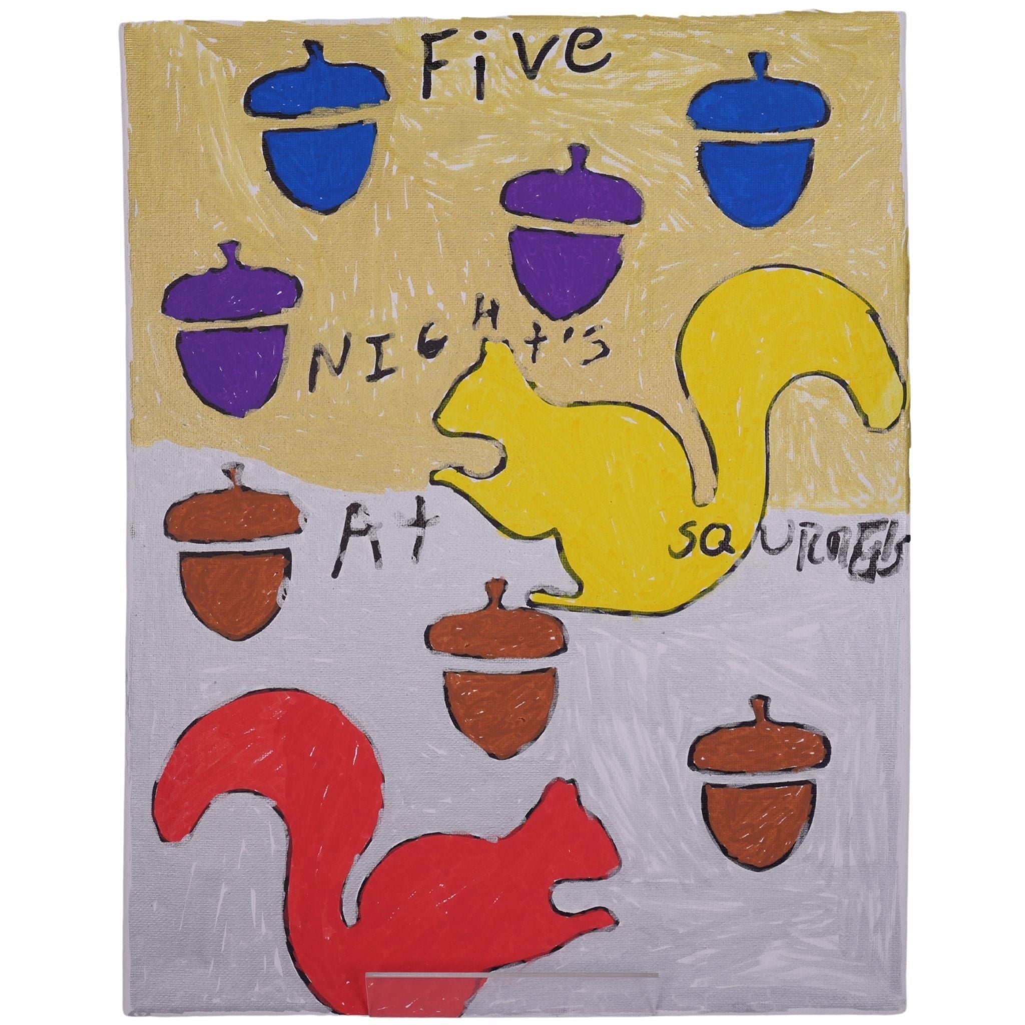 5 Nights At Squirrel's 14 x 11 Drawing by Michael B.