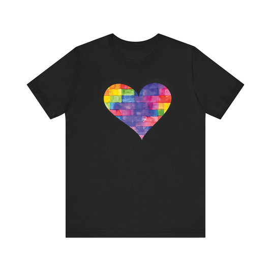 OV Love Heart Unisex Jersey Short Sleeve Tee