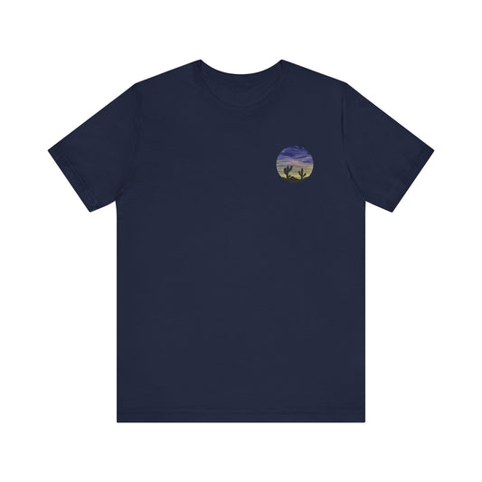 Colorful Oasis Desert by Bonnie M. Unisex Jersey Short Sleeve Tee
