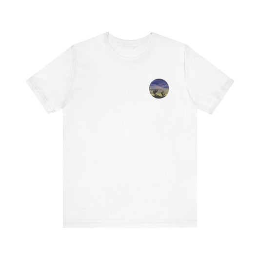 Colorful Oasis Desert by Bonnie M. Unisex Jersey Short Sleeve Tee