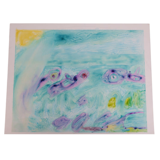 Green Sea 9 x 12 Painting by Bonnie M.