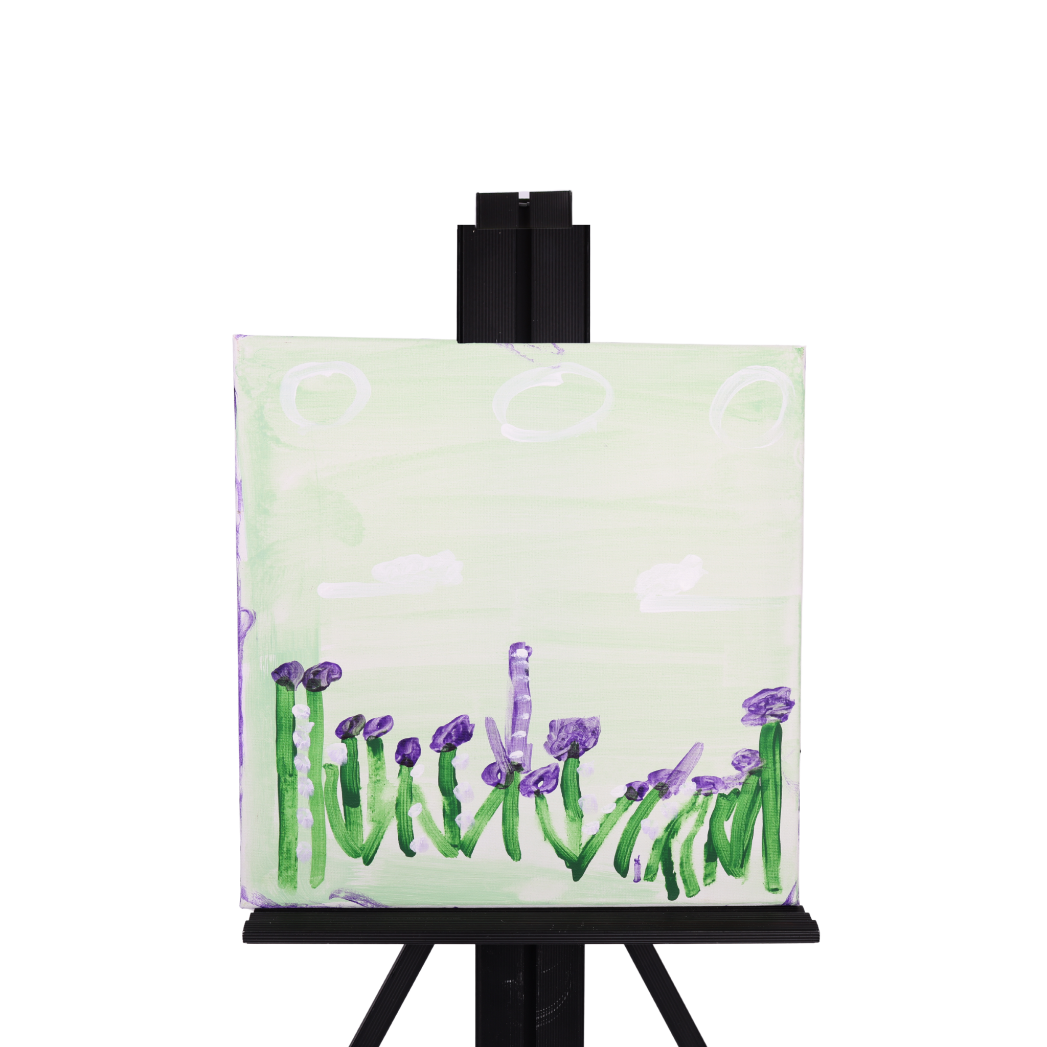A Garden 12 x 12 Painting by Bonnie M.