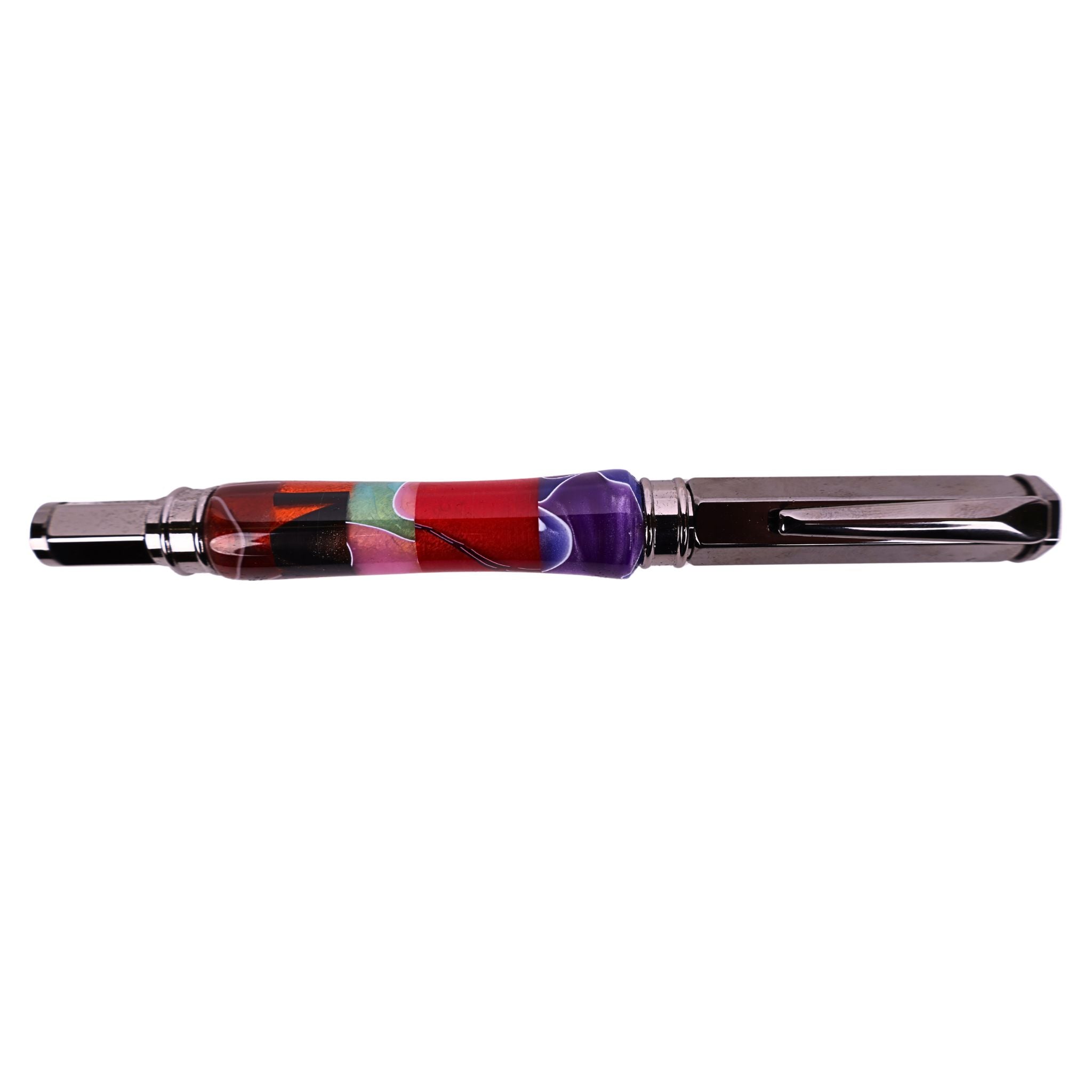 Acrylic Vertex Fountain Black Ink Pen By Michael B. 00101