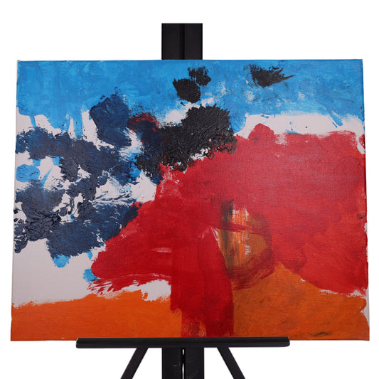 Black Angel Over Volcano 20 x 16 Painting by Terrance W.