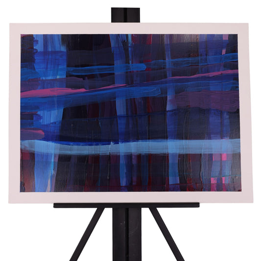 Blue Plaid 20 x 15 Painting by Sean M.