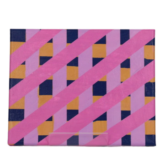 Bright Woven Stripes 10 x 8 Painting by Chantae H.