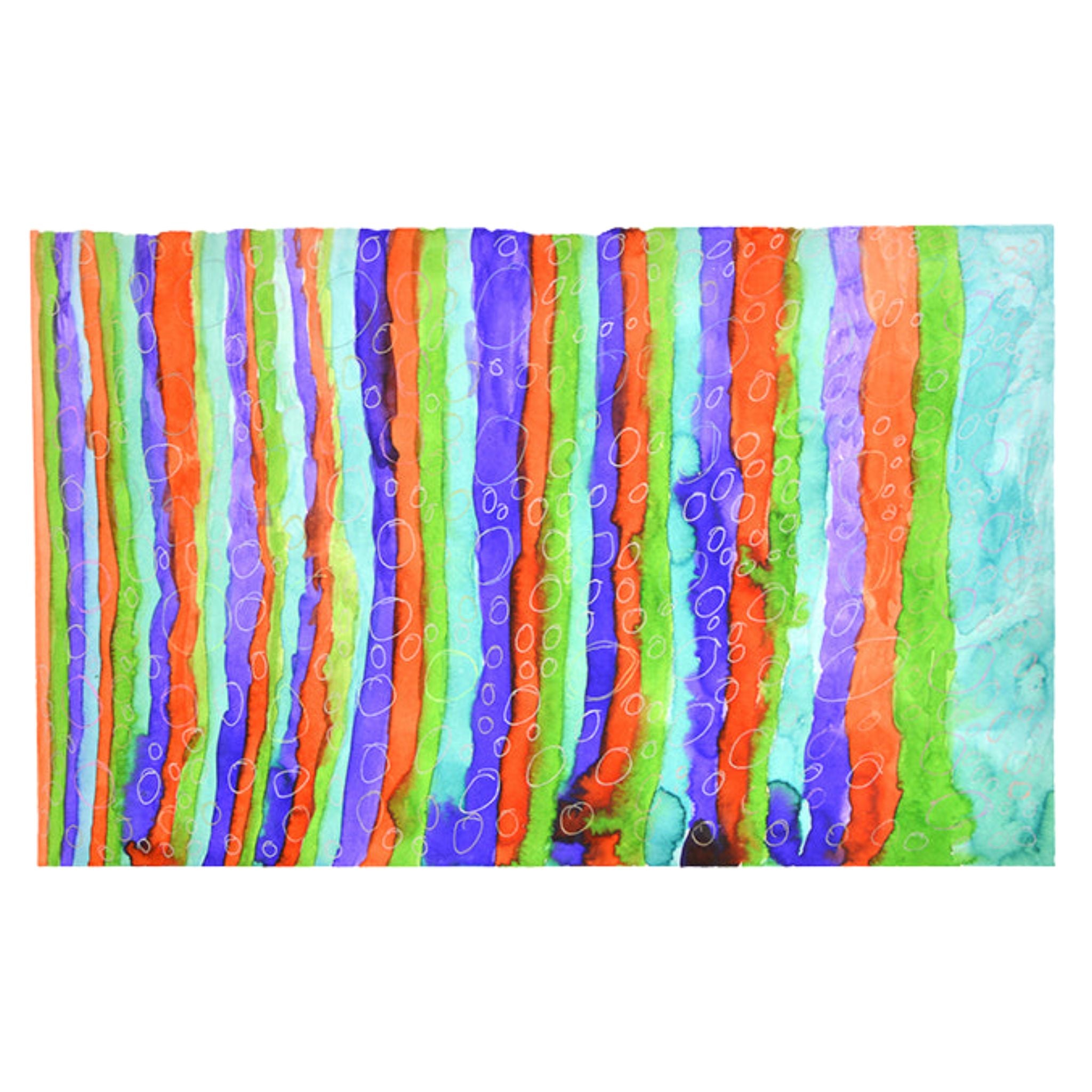 Bubbles and Stripes 16x10 Painting by Cory B.