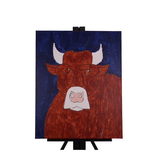 Bull 20 x 16 Painting by Crystal  M.