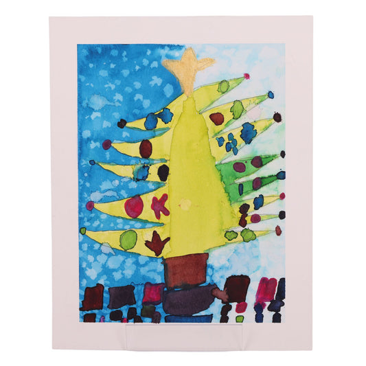 Christmas Tree 12 x 9 Mixed Media by Kim D.
