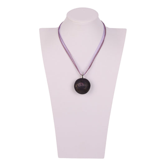 Circles on Stone 2 Ribbon Necklace by Alan K.