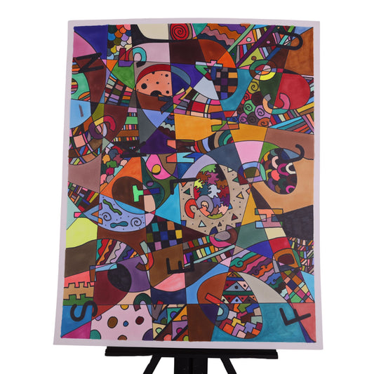 Colorful Alphabet 24 x 19 Drawing by Caesar G.