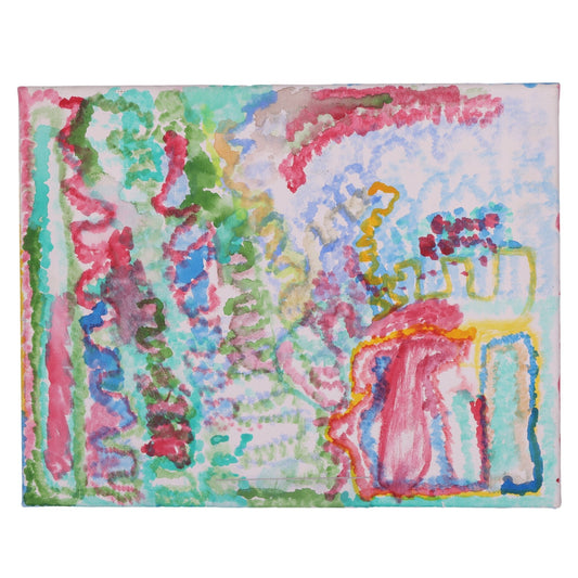 Colorful Abstract 14 x 11 Painting by Sean M.