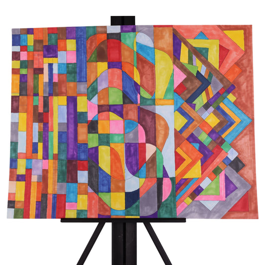 Colorful Town 19 x 24 Painting by Sharen G.