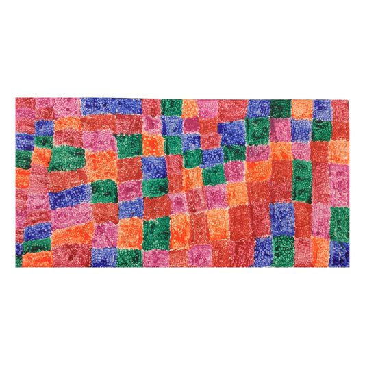 Colorful Checkers 15x30 Painting by Kelly C.