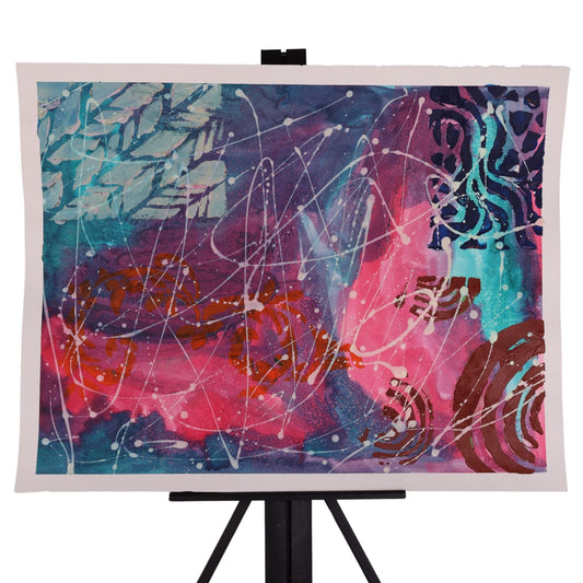 Condensed Milky Way 28 x 22 Mixed Media by Mira M.