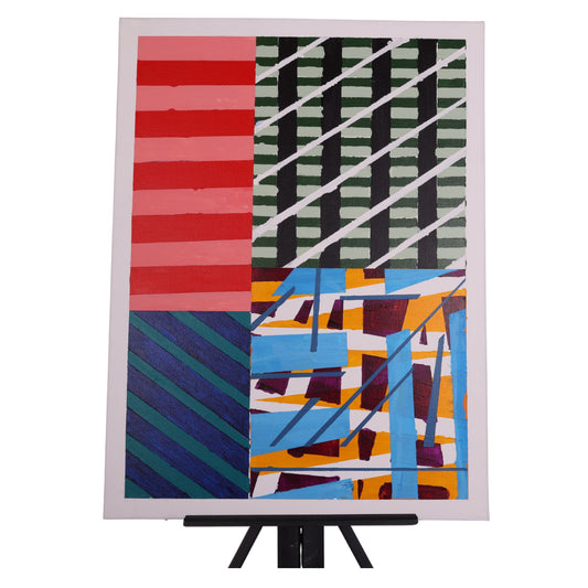 Crazy Checkers 24 x 18 Painting by Sharen G.