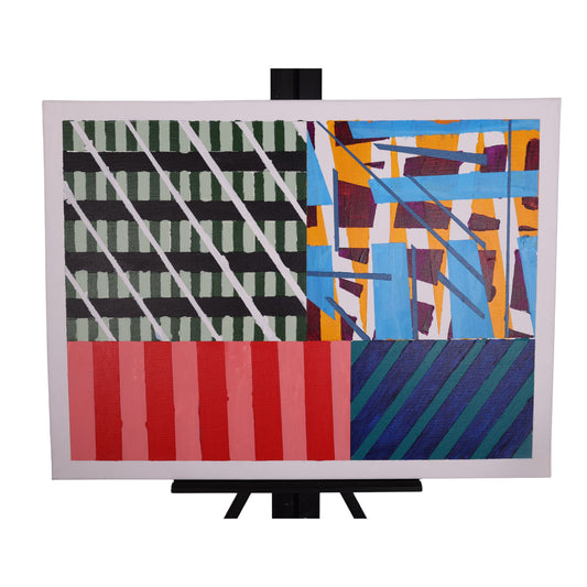 Crazy Checkers 24 x 18 Painting by Sharen G.