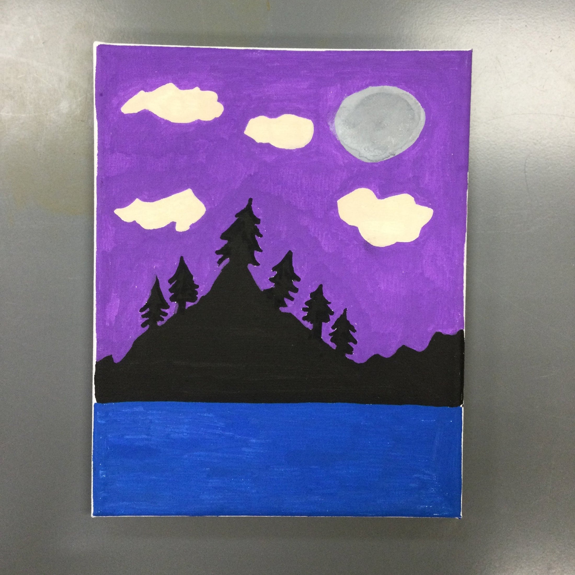 One Dark Night 8x10 Painting by Jasmine M.