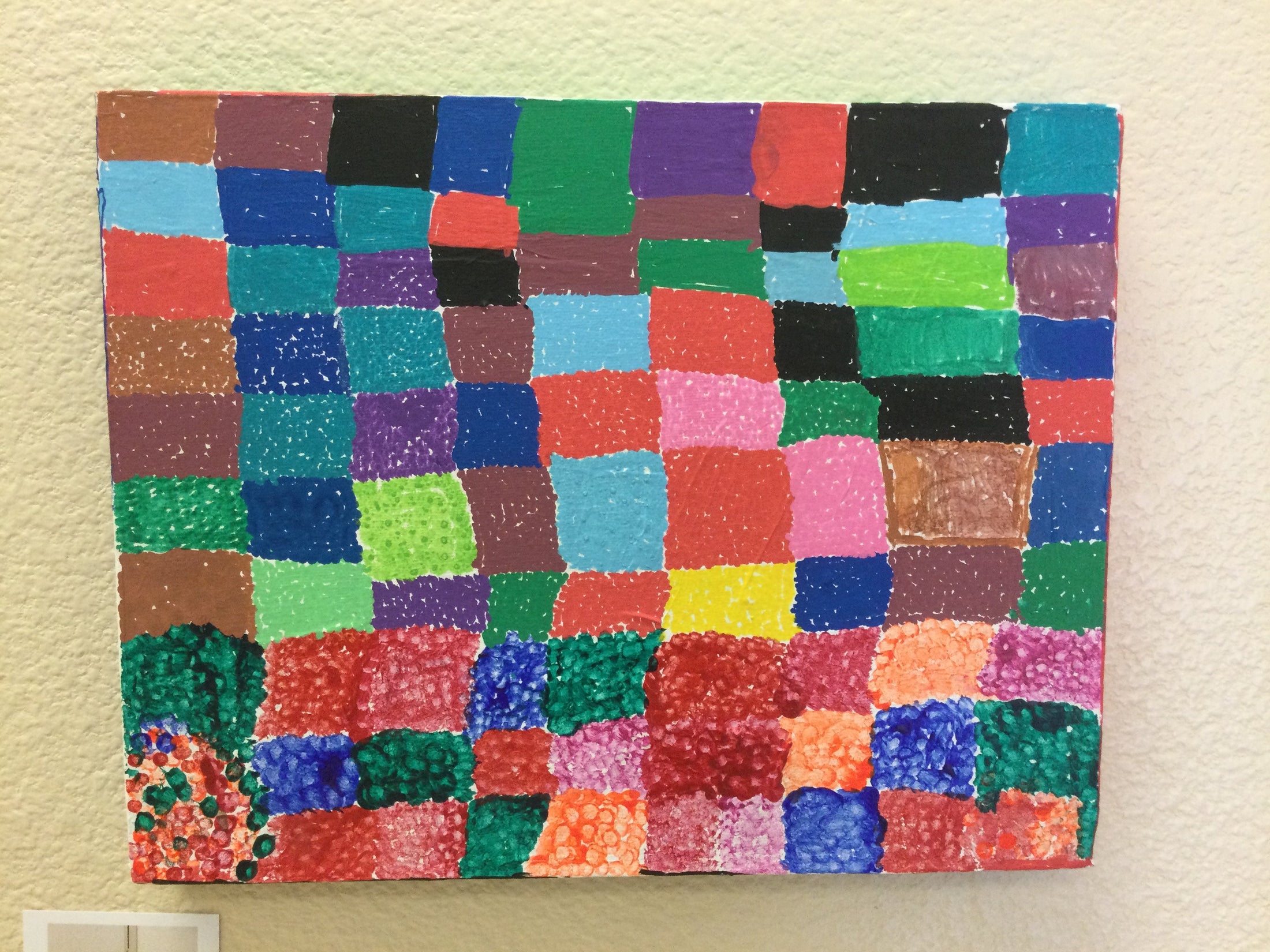 Colorful Squares 11x14 Painting by Kelly C.