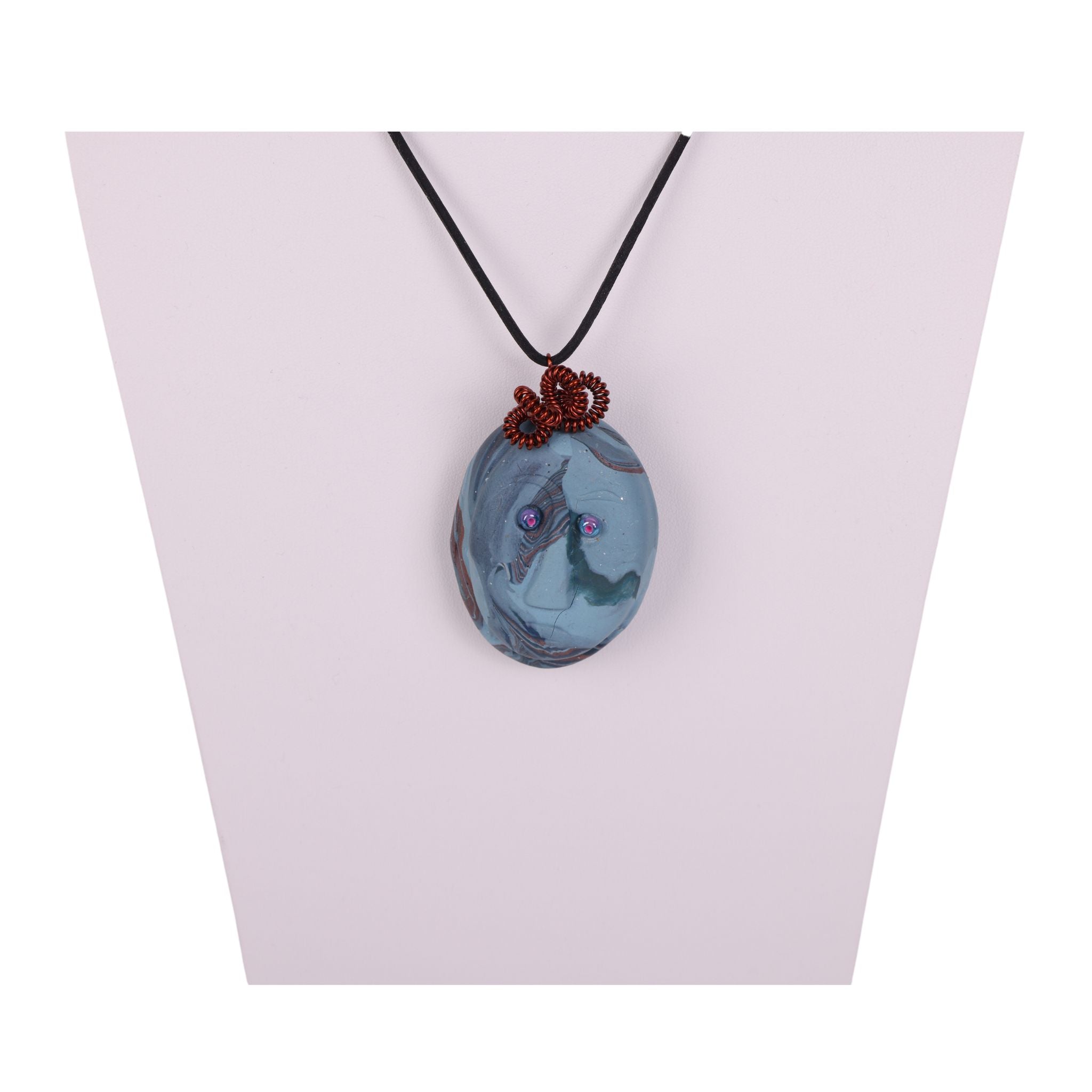 Face Chunky Clay Necklace by Max R.