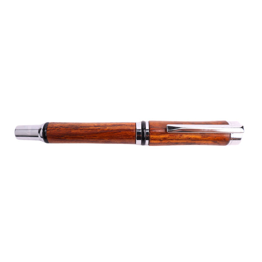 Figured Wood Cameron Rollerball Black Ink Pen By Cory B. 00247