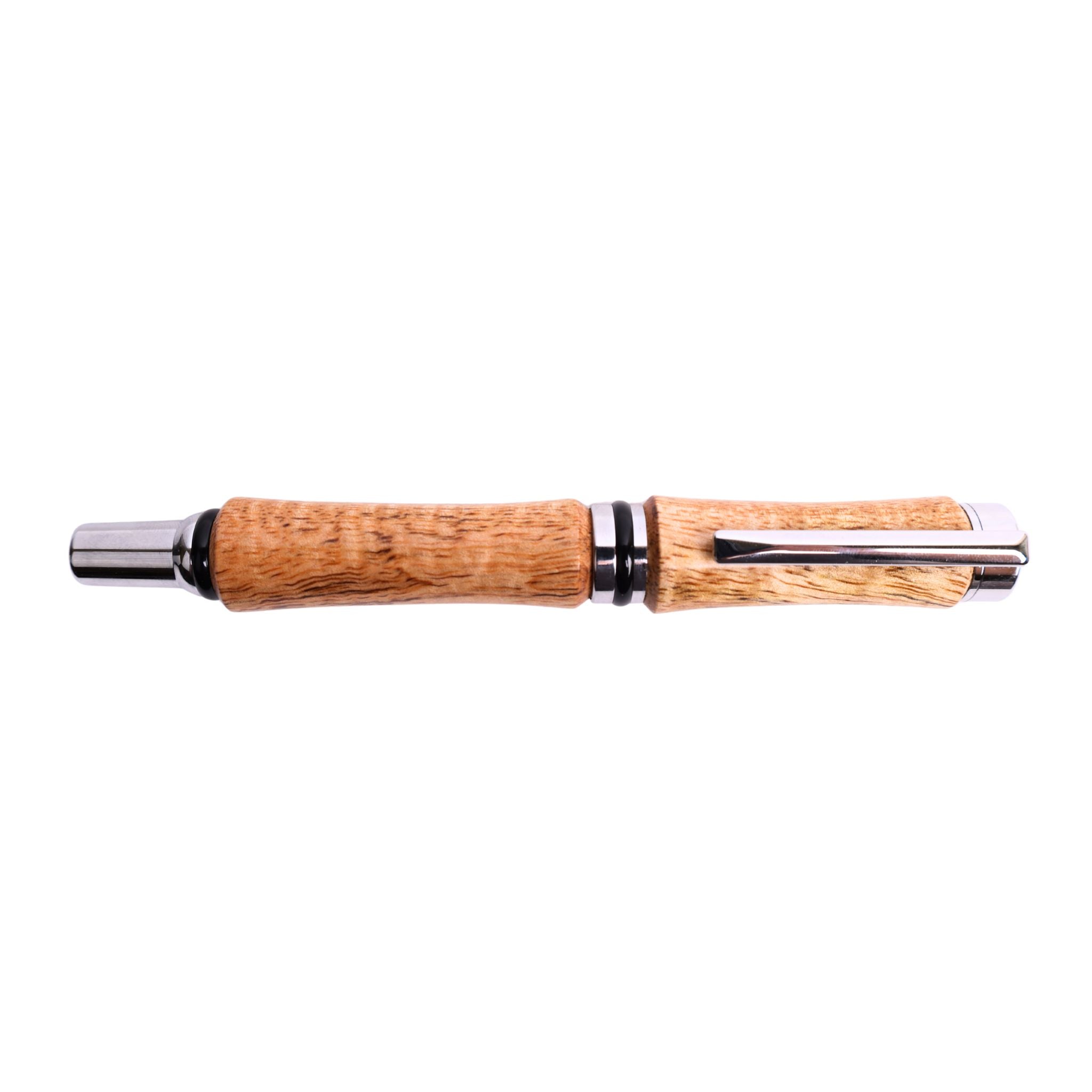Figured Wood Cameron Rollerball Black Ink Pen By Jasmine M. 00188