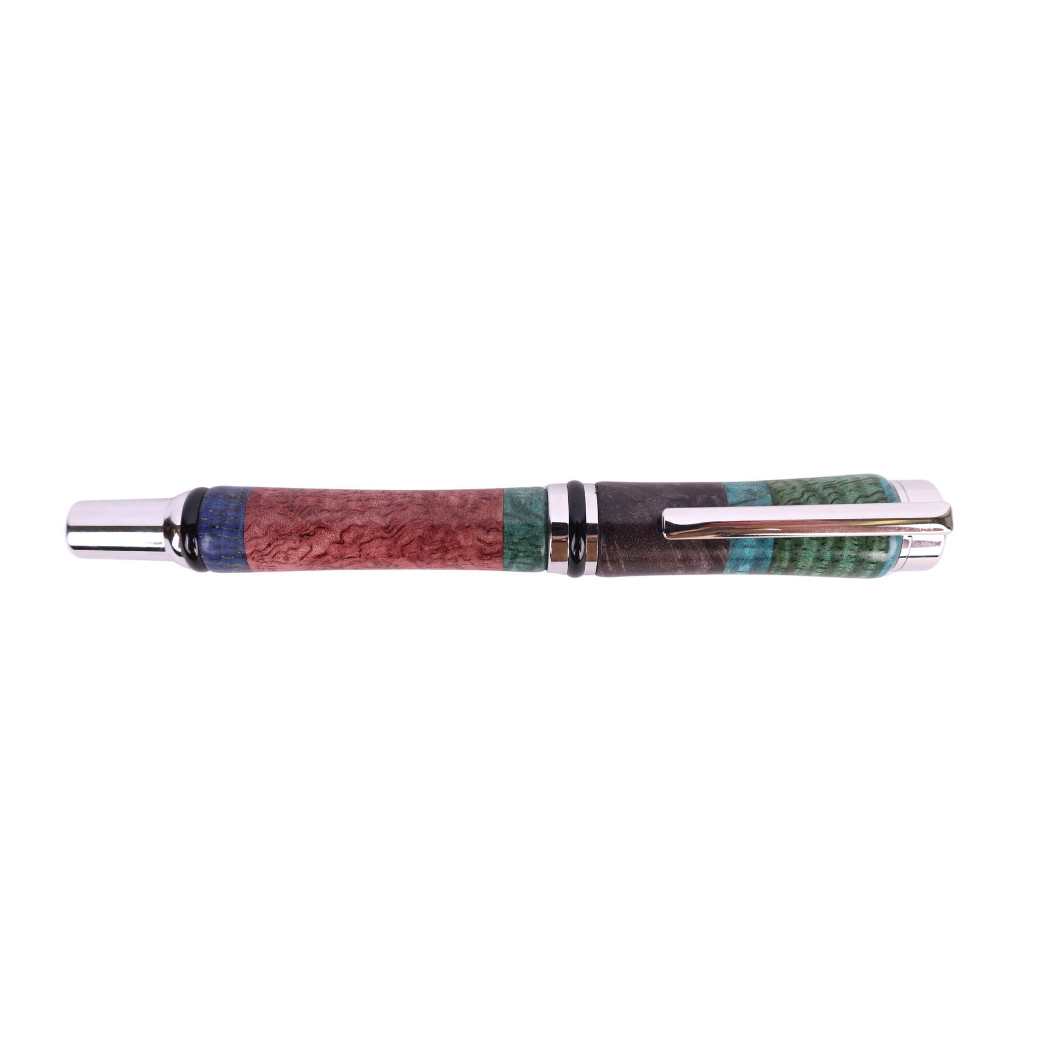 Figured Wood Cameron Rollerball Black Ink Pen By Jasmine M. 00291