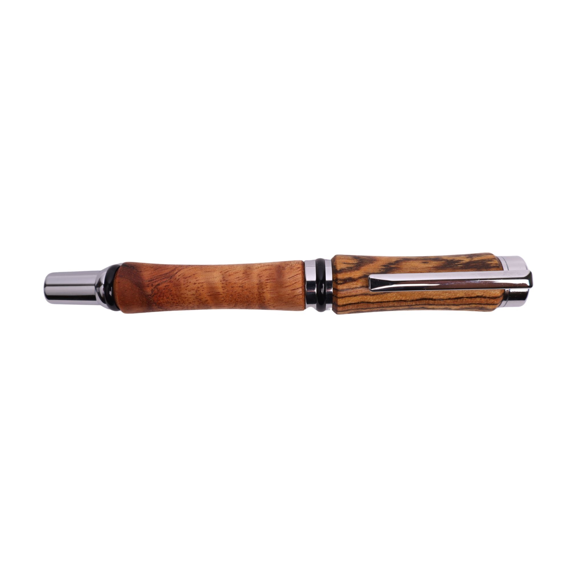 Figured Wood Cameron Rollerball Black Ink Pen By Kim D. 00191